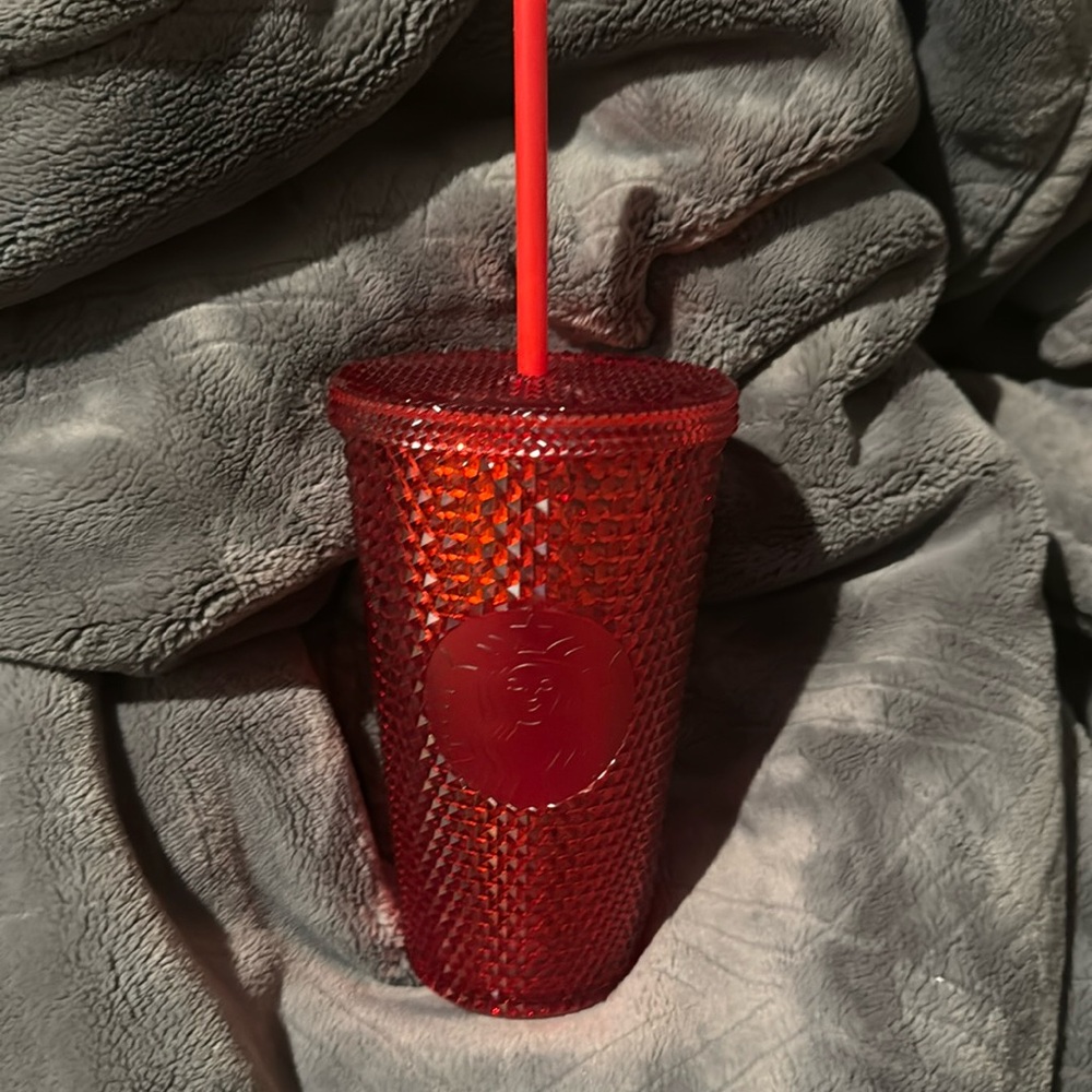 Starbucks Tumbler from Portugal Studded Red 12oz